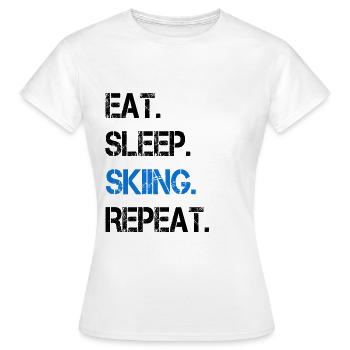 Ski Skifahren Skifahrer Skiurlaub - Frauen T-Shirt - Weiß - Vorne - AI Model Female 172 dark (172cm)