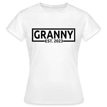 Granny Est. 2023, Grandma To Be, Pregnancy Reveal - Women's T-Shirt - white - Front - AI Model Female 172 dark (172cm)