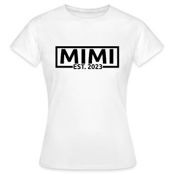 Mimi Est. 2023, Grandma To Be, Pregnancy Reveal - Women's T-Shirt - white - Front - AI Model Female 172 dark (172cm)