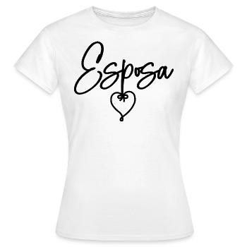 Esposa Cute Wife To Be Bride Couple Wedding Gift - Women's T-Shirt - white - Front - AI Model Female 172 dark (172cm)