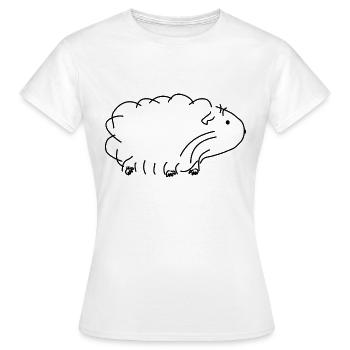 Cochon d'Inde - T-shirt Femme - blanc - Devant - AI Model Female 172 dark (172cm)