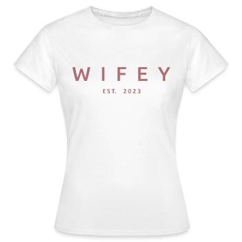 2023 Verlobung Brautdusche Hochzeit - Frauen T-Shirt - Weiß - Vorne - AI Model Female 172 dark (172cm)