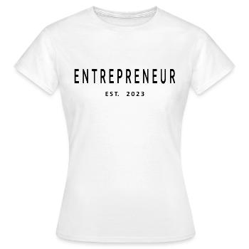 Entrepreneur Est. 2023 Cadeau d’entrepreneur diplômé - T-shirt Femme - blanc - Devant - AI Model Female 172 dark (172cm)