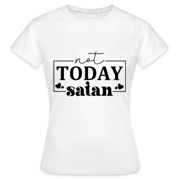 Pas Satan aujourd’hui - T-shirt Femme - blanc - Devant - AI Model Female 172 dark (172cm)