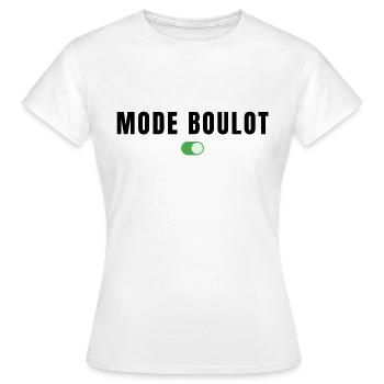 Mode boulot activé - T-shirt Femme - blanc - Devant - AI Model Female 172 dark (172cm)