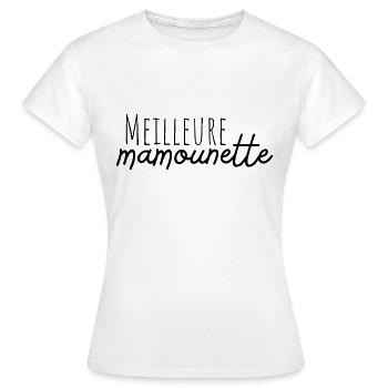 Meilleure mamounette - T-shirt Femme - blanc - Devant - AI Model Female 172 dark (172cm)