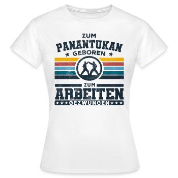 Zum Panantukan geboren - Kampfsport dirty boxing - Frauen T-Shirt - Weiß - Vorne - AI Model Female 172 dark (172cm)