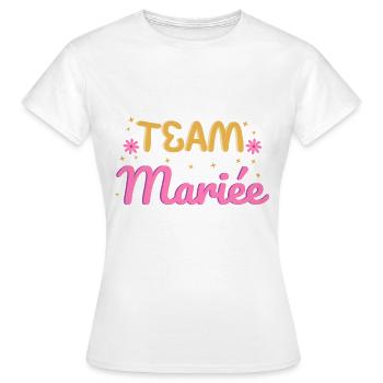 team mariée evjf - T-shirt Femme - blanc - Devant - AI Model Female 172 dark (172cm)