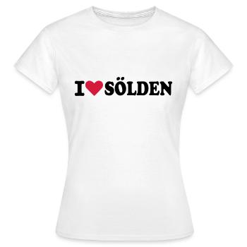 I love Sölden - Frauen T-Shirt - Weiß - Vorne - AI Model Female 172 dark (172cm)