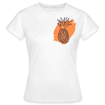 Ananas Sommer - Frauen T-Shirt - Weiß - Vorne - AI Model Female 172 dark (172cm)