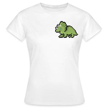 Dinosaures Pixel - T-shirt Femme - blanc - Devant - AI Model Female 172 dark (172cm)