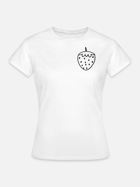 Erdbeere - Frauen T-Shirt - Weiß