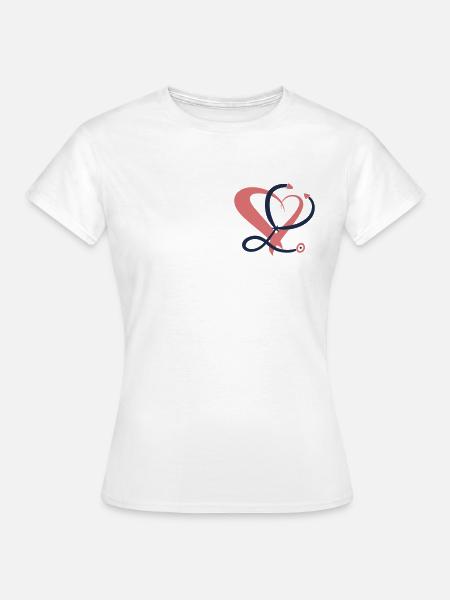 Stethoskop & Herz. Krankenschwester / Ärztin. - Frauen T-Shirt - Weiß