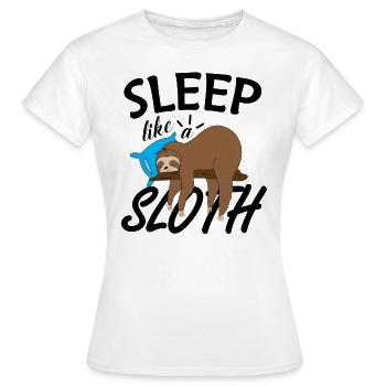 SCHLAFE WIE EIN FAULTIER I SONNTAGSMODUS AKTIV - Frauen T-Shirt - Weiß - Vorne - AI Model Female 172 dark (172cm)