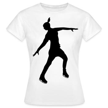 Eiskunstläuferin in stabiler Pose - Frauen T-Shirt - Weiß - Vorne - AI Model Female 172 dark (172cm)