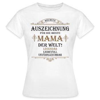 Mama Mutter Mutti Geschenk Geburtstag - Frauen T-Shirt - Weiß - Vorne - AI Model Female 172 dark (172cm)