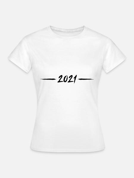 2021 jahr linie element - Frauen T-Shirt - Weiß