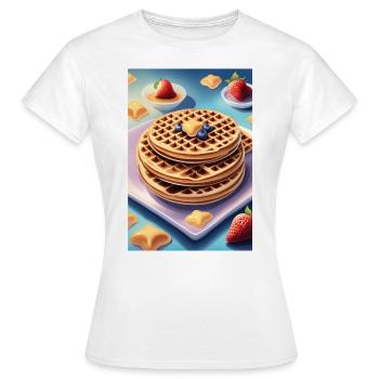 Großer Haufen Pfannkuchen - Frauen T-Shirt - Weiß - Vorne - AI Model Female 172 dark (172cm)