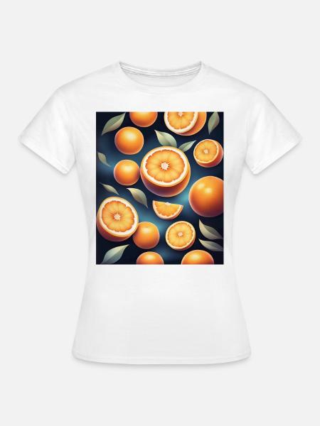 Frisches Orangen-Design - Frauen T-Shirt - Weiß