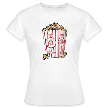 Popcorn - Frauen T-Shirt - Weiß - Vorne - AI Model Female 172 dark (172cm)