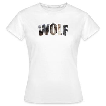 wolf - Women's T-Shirt - white - Front - AI Model Female 172 dark (172cm)