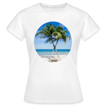 Palmen - Frauen T-Shirt - Weiß - Vorne - AI Model Female 172 dark (172cm)