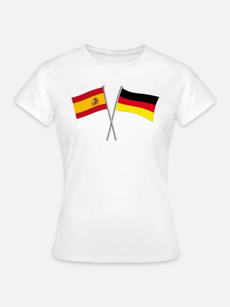 Spanien Deutschland Fahne - Frauen T-Shirt - Weiß