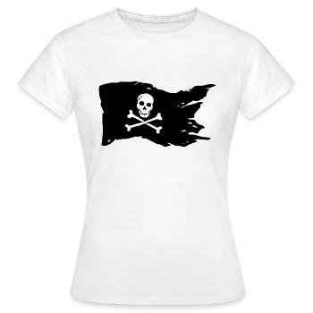 drapeau pirate - T-shirt Femme - blanc - Devant - AI Model Female 172 dark (172cm)