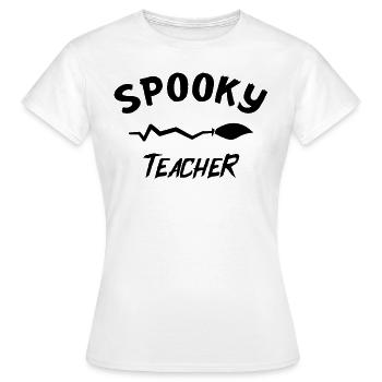 Halloween-Lehrer Gruseliger Lehrer - Frauen T-Shirt - Weiß - Vorne - AI Model Female 172 dark (172cm)