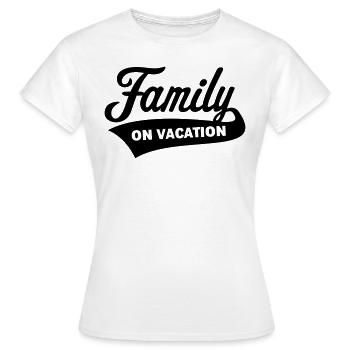Famille En Vacances (Vacances En Famille / Noir) - T-shirt Femme - blanc - Devant - AI Model Female 172 dark (172cm)