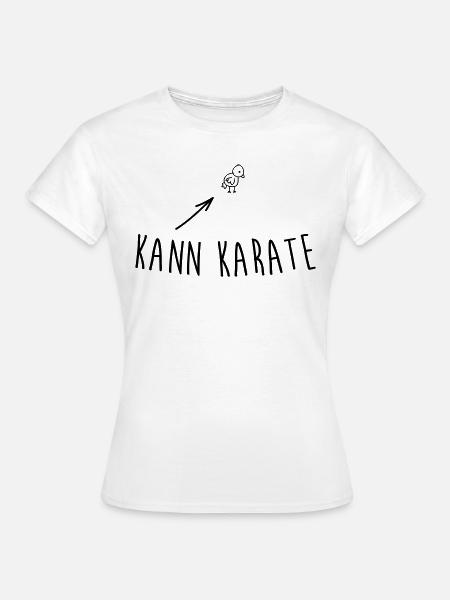 Kleines Hühnchen kann Karate - Frauen T-Shirt - Weiß