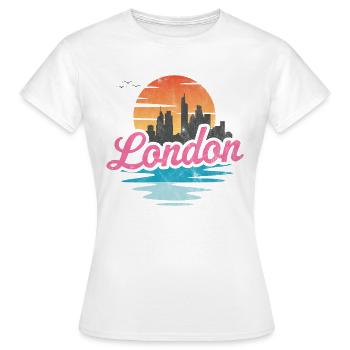Ville de Londres - T-shirt Femme - blanc - Devant - AI Model Female 172 dark (172cm)
