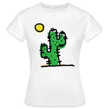 Cactus unique - T-shirt Femme - blanc - Devant - AI Model Female 172 dark (172cm)