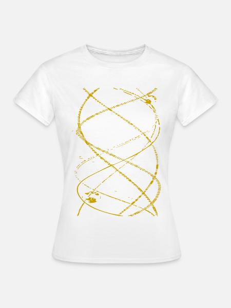 Goldene Spirallinien - Frauen T-Shirt - Weiß