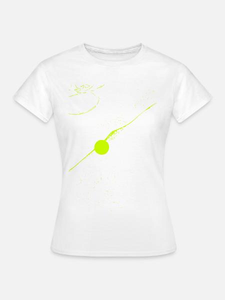 Neon-Orbit-Spur abstrakt - Frauen T-Shirt - Weiß