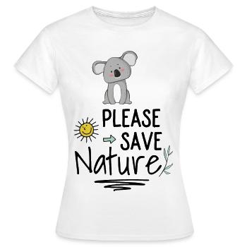 Naturschutz - Frauen T-Shirt - Weiß - Vorne - AI Model Female 172 dark (172cm)