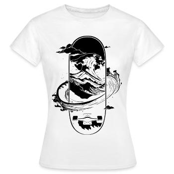Skateboarding Graphics - Women's T-Shirt - white - Front - AI Model Female 172 dark (172cm)