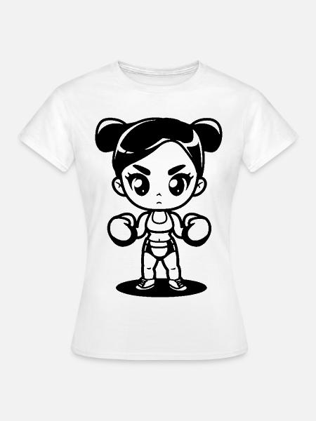 Boxerin Mädchen - Frauen T-Shirt - Weiß