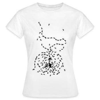 Halloween Ameisenstraße Picknick Wald wandern - Frauen T-Shirt - Weiß - Vorne - AI Model Female 172 dark (172cm)