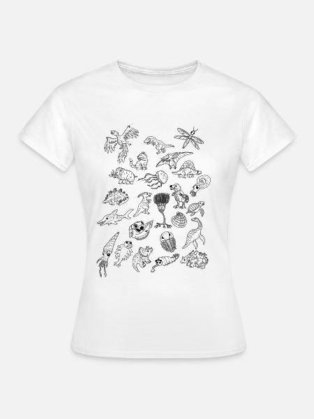 Dinosaurier Fossil Trilobit Geologie Paläontologie - Frauen T-Shirt - Weiß