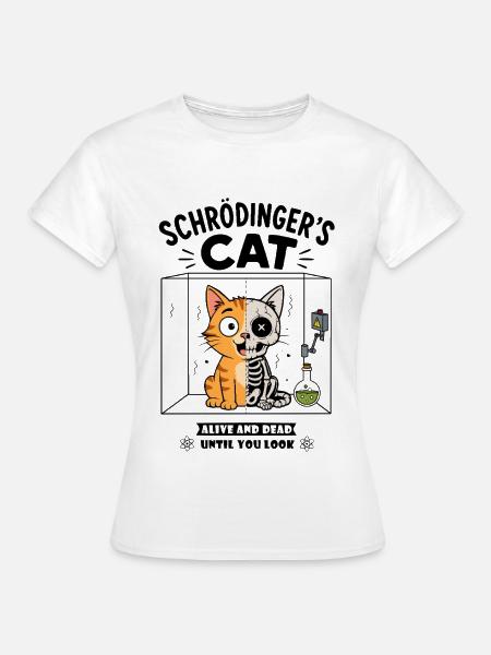 Dual Cat: Leben und Tod - Frauen T-Shirt - Weiß