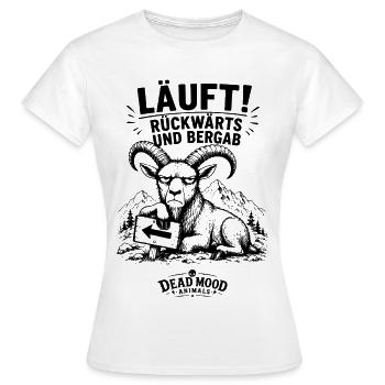 Büro, Homeoffice, Studium oder Alltag - Läuft! - Frauen T-Shirt - Weiß - Vorne - AI Model Female 172 dark (172cm)
