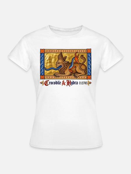 Krokodil & Hydra (1270) - Frauen T-Shirt - Weiß