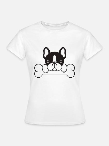 Bulldogge - Frauen T-Shirt - Weiß