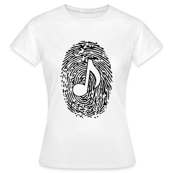 Empreinte musicale - T-shirt Femme - blanc - Devant - AI Model Female 172 dark (172cm)