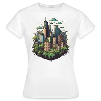 The Urban Observer - Women's T-Shirt - white - Front - AI Model Female 172 dark (172cm)