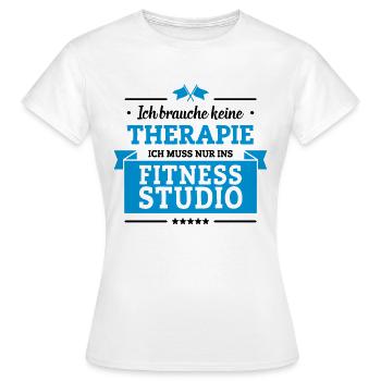 Nur ins Fitnessstudio - Frauen T-Shirt - Weiß - Vorne - AI Model Female 172 dark (172cm)