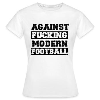 Against Modern Football - T-shirt Femme - blanc - Devant - AI Model Female 172 dark (172cm)