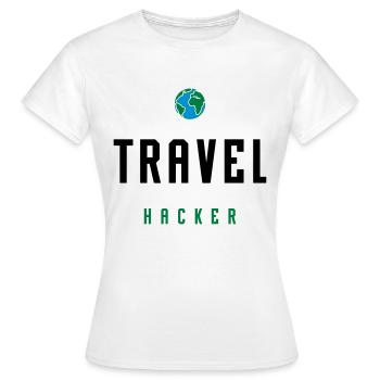 TRAVEL HACKER - CREDIT CARD BONUS POINTS - Women's T-Shirt - white - Front - AI Model Female 172 dark (172cm)