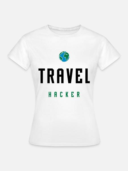 HACKER DE VOYAGE - POINTS DE BONUS DE CARTE DE CRÉDIT - T-shirt Femme - blanc